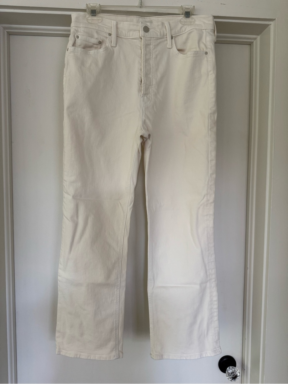 Mother The Tripper Ankle in Cream Puffs (off-white) wash
